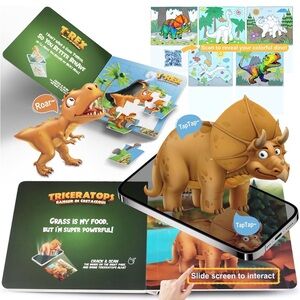 3D Dinosaur Puzzle Toy for Kids | AR App, Interactive Coloring